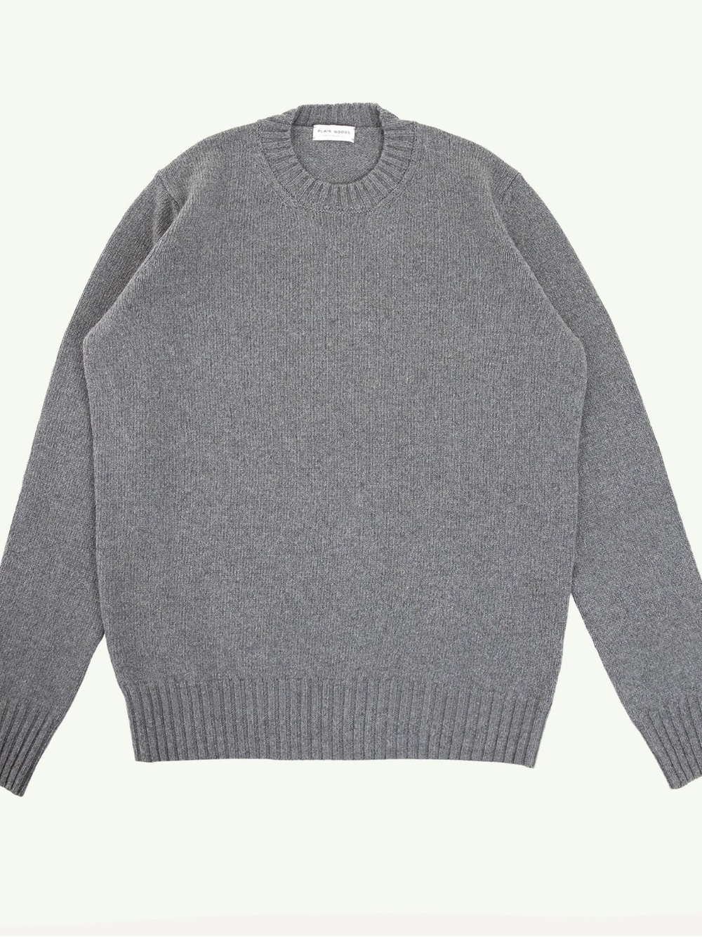 PLAIN GOODS CASHMERE CREWNECK SWEATER L